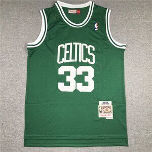 Mens Larry Bird Celtics Green Stitched NBA Jersey